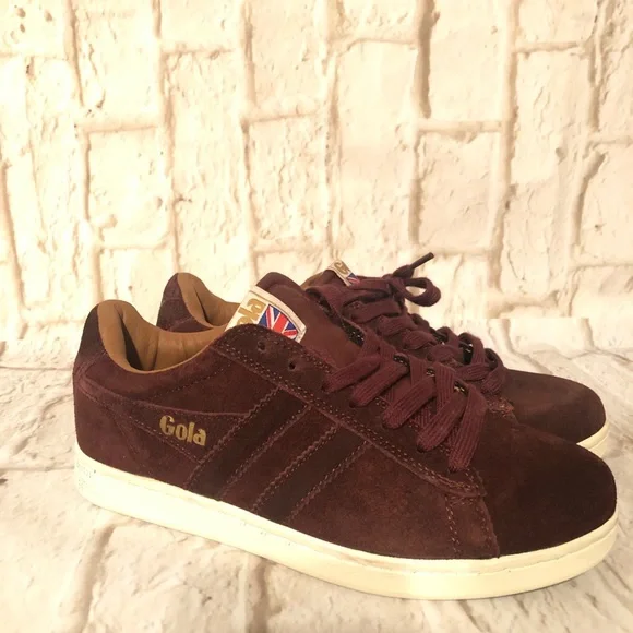 Gola Classics Equipe Suede Burgundy Sz 5 Womens Fashion Skate Sneakers - Picture 7 of 9